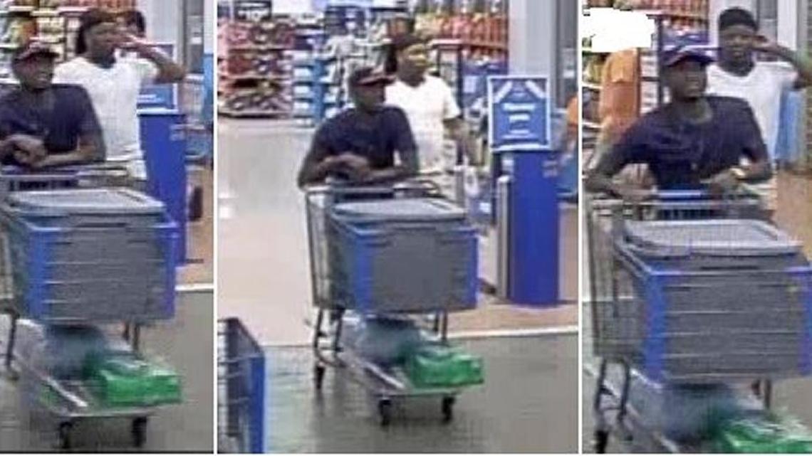 Opelika police are seeking the identity of two suspects accused of shoplifting April 26 at the Wal-Mart Supercenter on Pepperell Parkway.