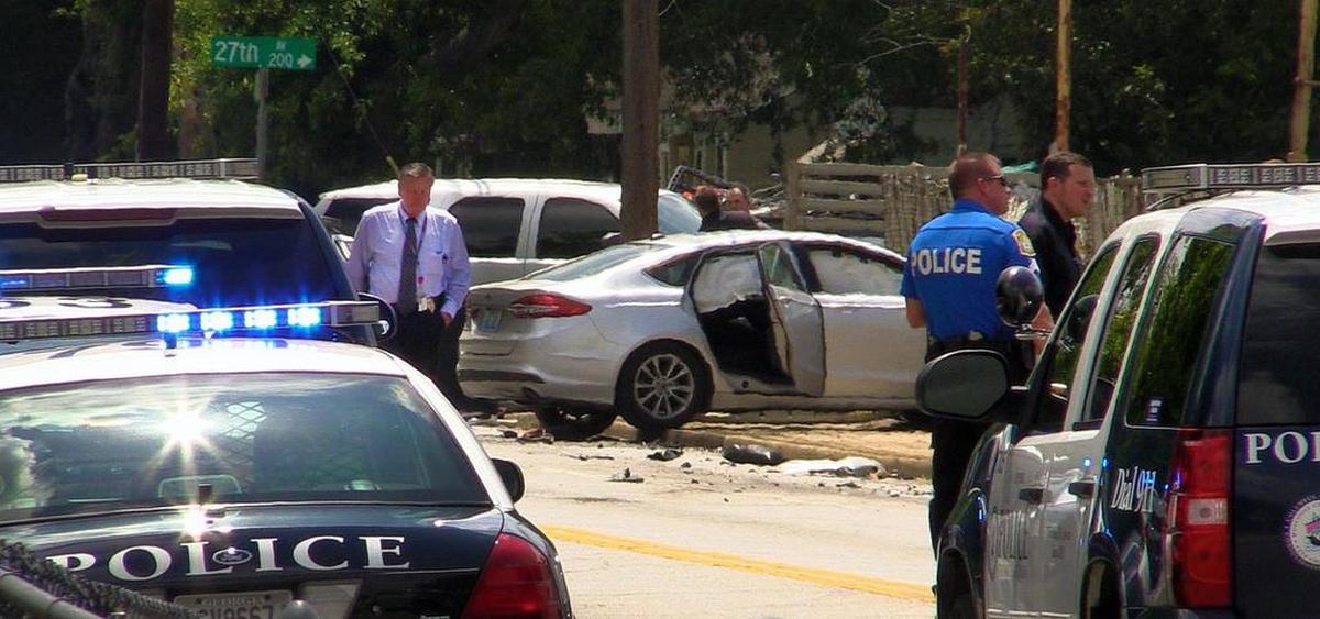 Deonte Marces Giles, a 22-year-old murder suspect, died Thursday morning after being struck by a Columbus police vehicle near Cusseta Road, authorities said. 05/19/2017