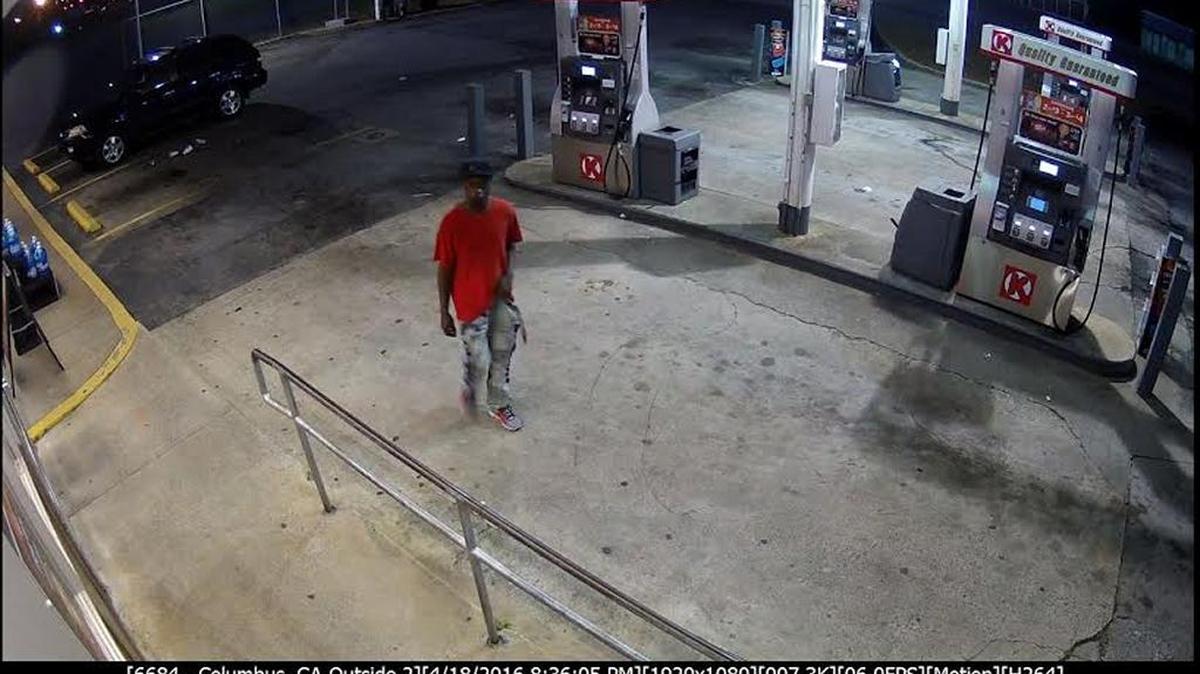 Columbus Police are searching for the unidentified suspect who allegedly robbed on April 18 the Circle K gas station at 2233 Fort Benning Road.