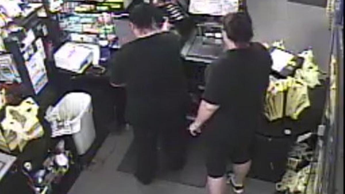 Police seeking suspect in red hoodie