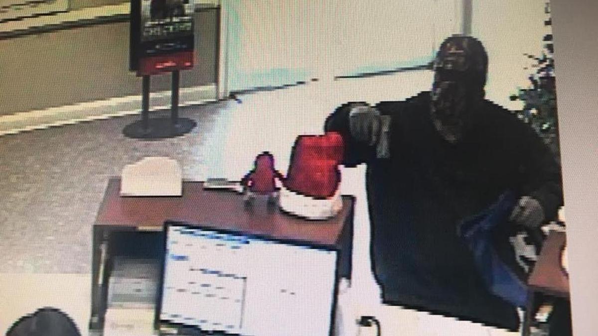 Officers are looking for bank robbery suspect