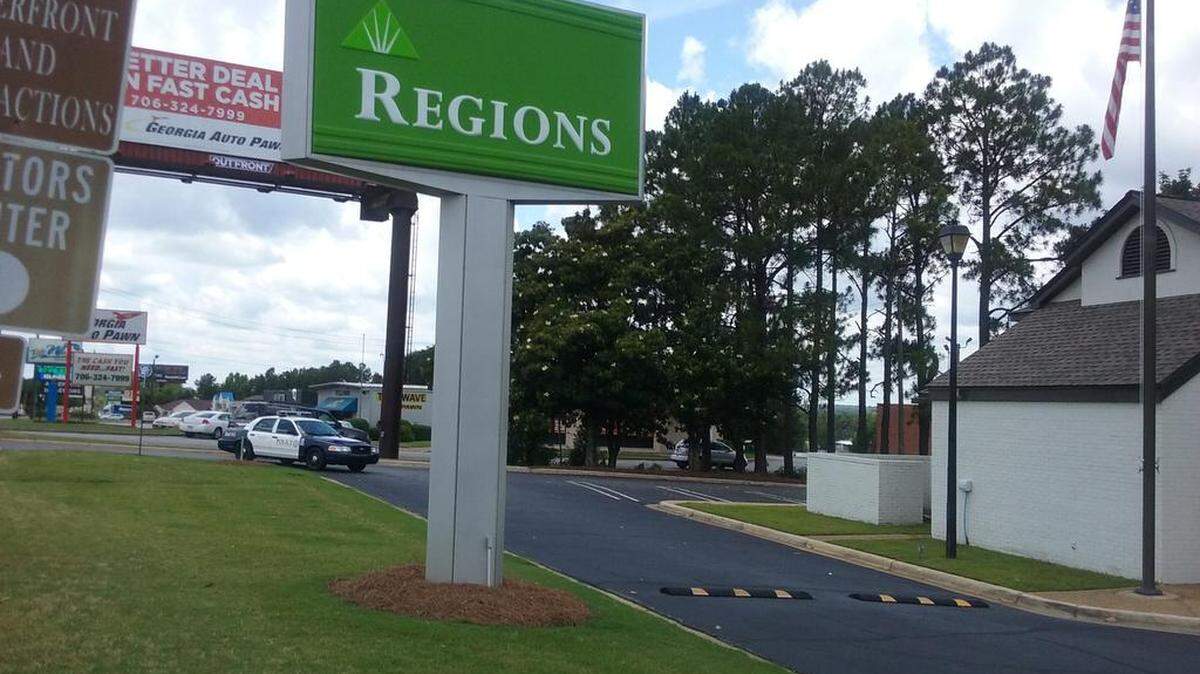 Police said Regions Bank was robbed by two men in a red Camaro. SROBINSON@LEDGER-ENQUIRER.COM