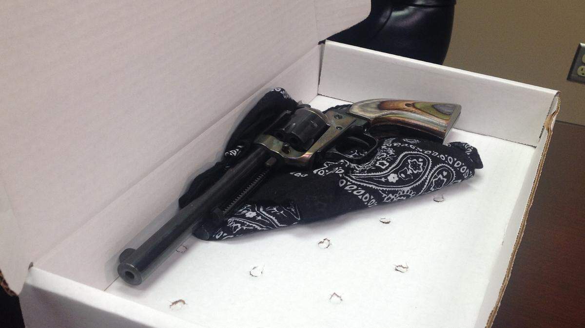 This .22-caliber revolver was found at Russell County High School, authorities said Tuesday.