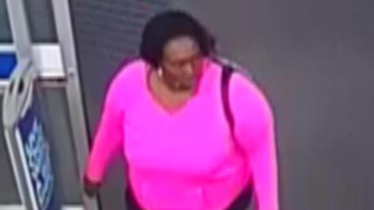 Opelika police are looking for a heavyset black female last seen wearing a bright pink shirt, black pants and blue shoes. Police believe she was involved in an attempted theft of property at the Tiger Town Best Buy Saturday night.