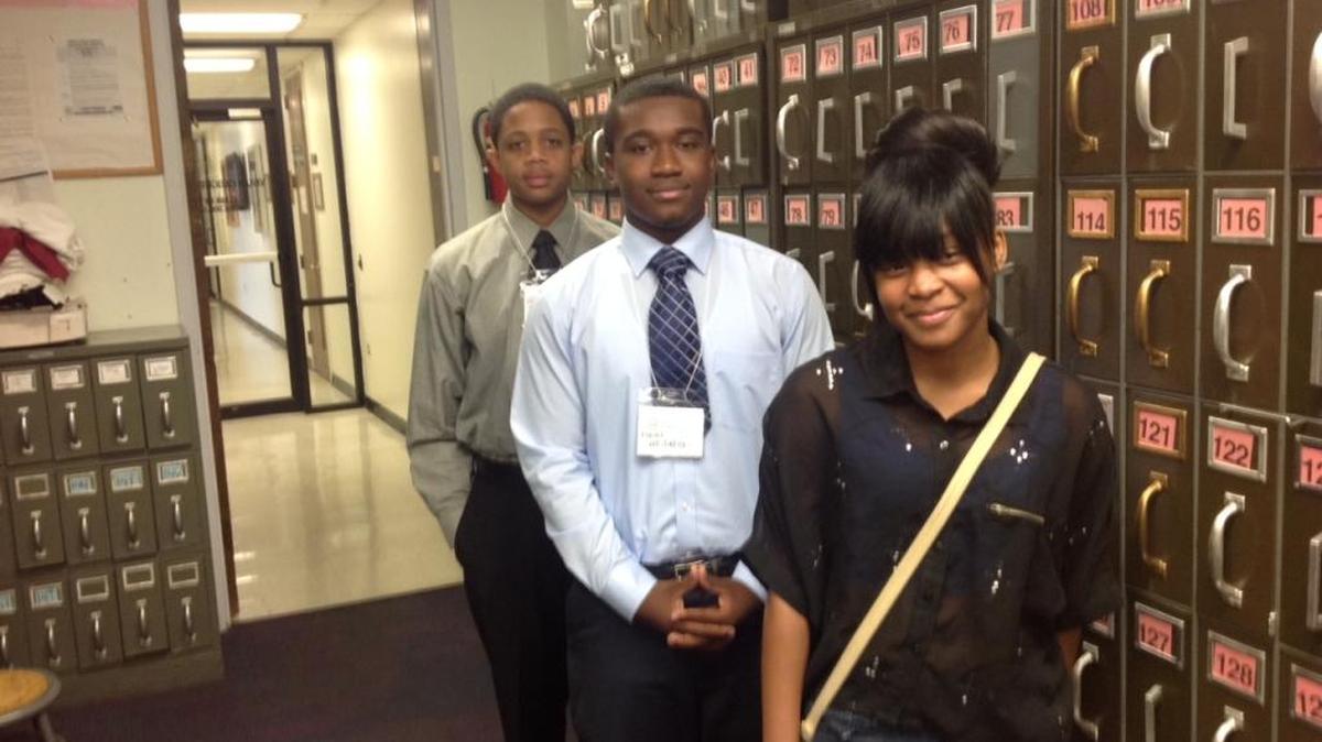 Jacquasha Howard, 18; Amar Whitaker, 17; and Joseph Lassai, 16, are interns at the Columbus Municipal Court as part of the Urban League Summer Youth Employment and Job Readiness Program.