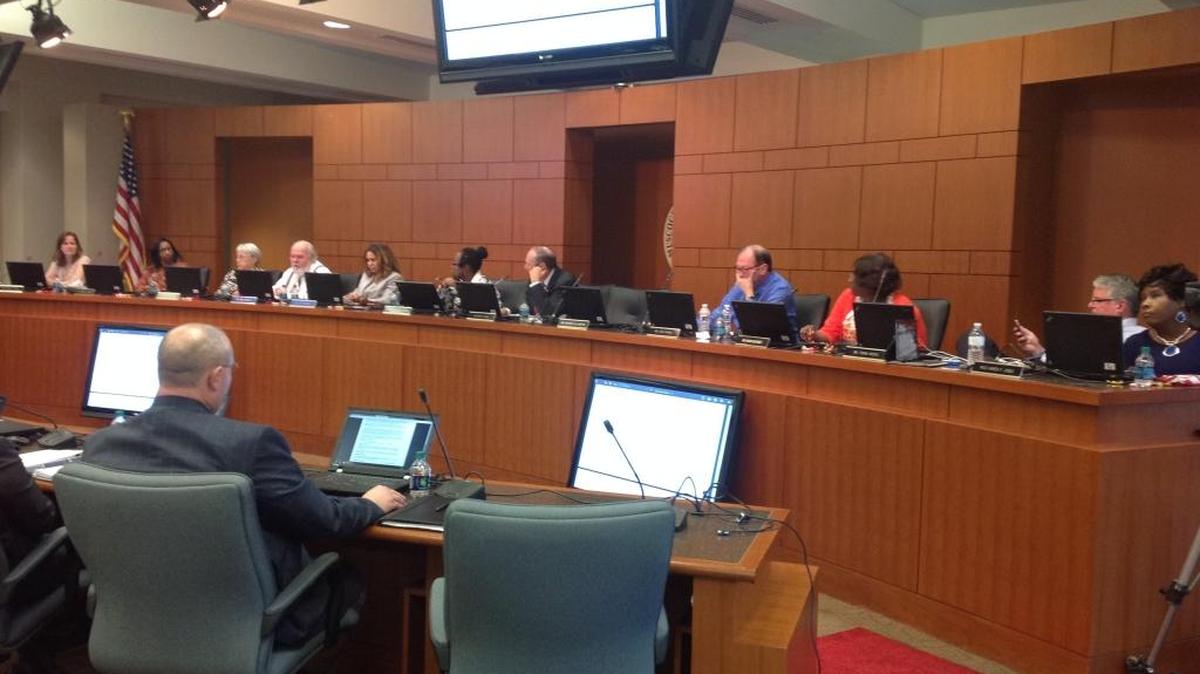 The Muscogee County School Board conducts its monthly work session May 8, 2017, in the Muscogee County Public Education Center.