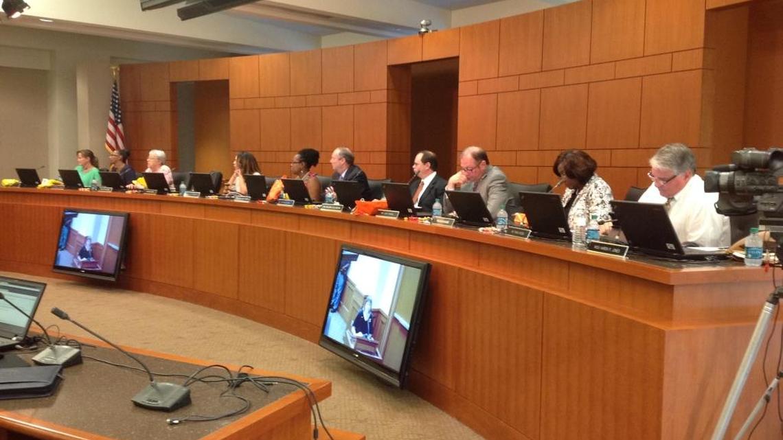 The Muscogee County School Board conducts its monthly meeting Aug. 21, 2017, in the Muscogee County Public Education Center.