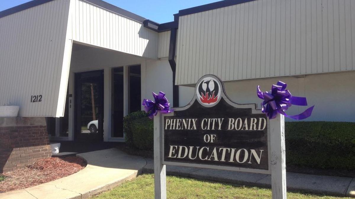 The Phenix City Board of Education is located at 1212 Ninth Ave.