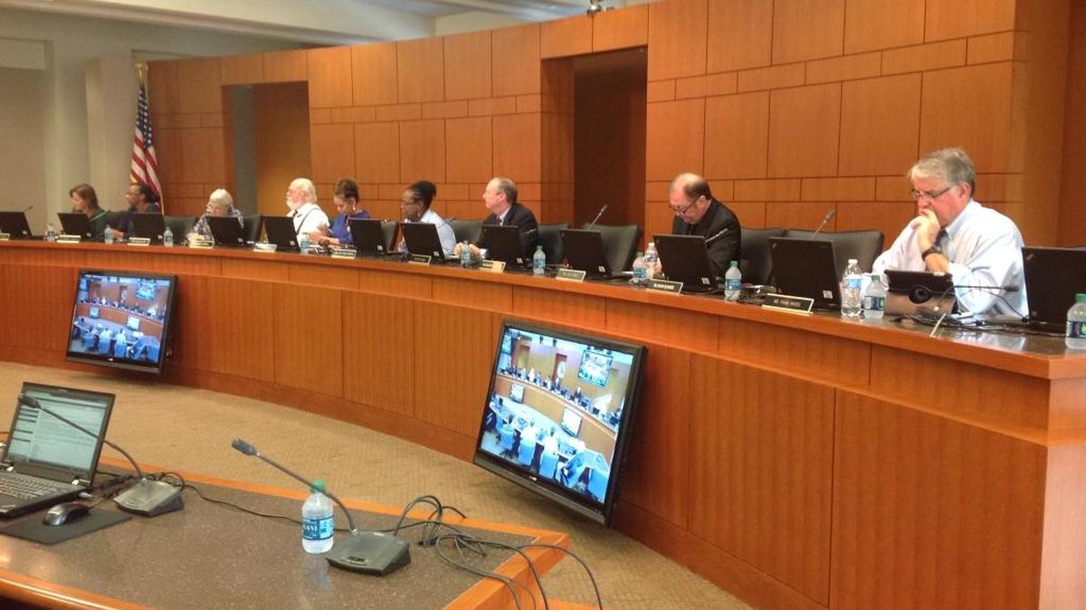 The Musocogee County School Board conducts its monthly work session Oct. 9, 2017, in the Muscogee County Public Education Center