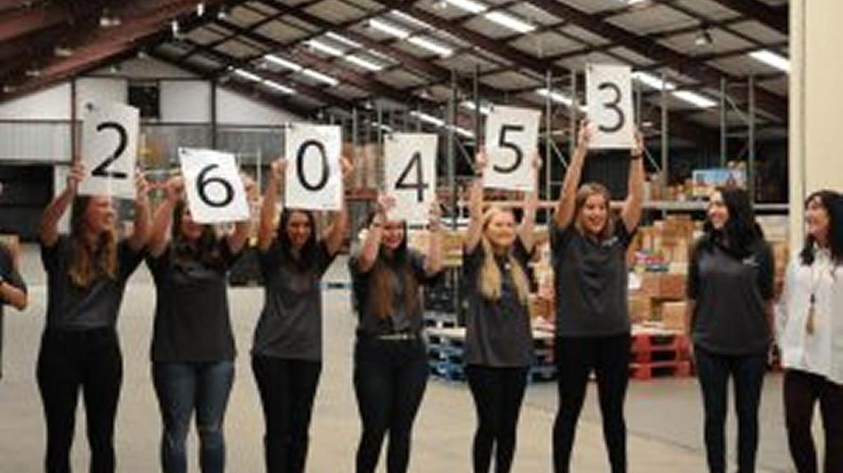 Alabama students celebrate food drive win