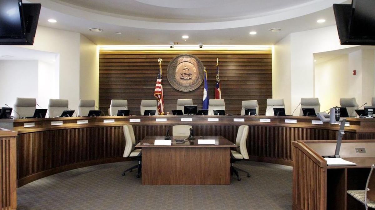 Columbus Council meets in the chambers at the City Services Center.