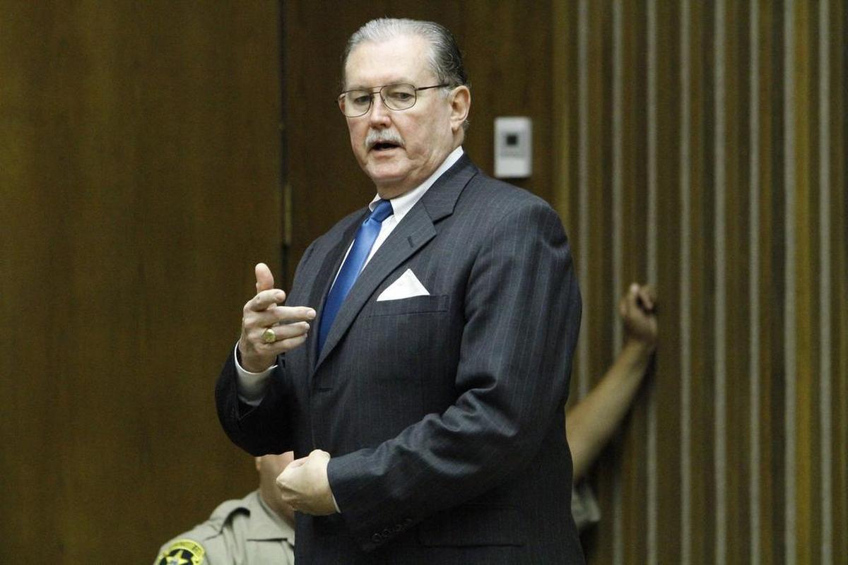 Defense attorney Richard Hagler addresses Superior Court Wednesday during the trial of four defendants in the September 2013 murder of David Scott.