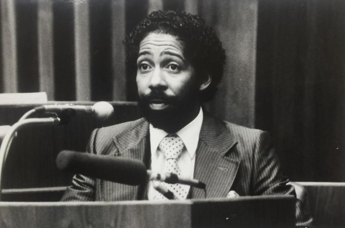 Malvin Crittenden, on whom Carlton Gary blamed the stranglings, testifies at Gary’s 1986 trial.