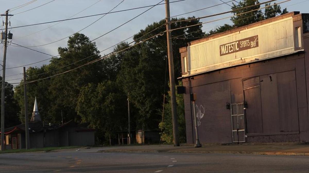 The area around the former Club Majestic.