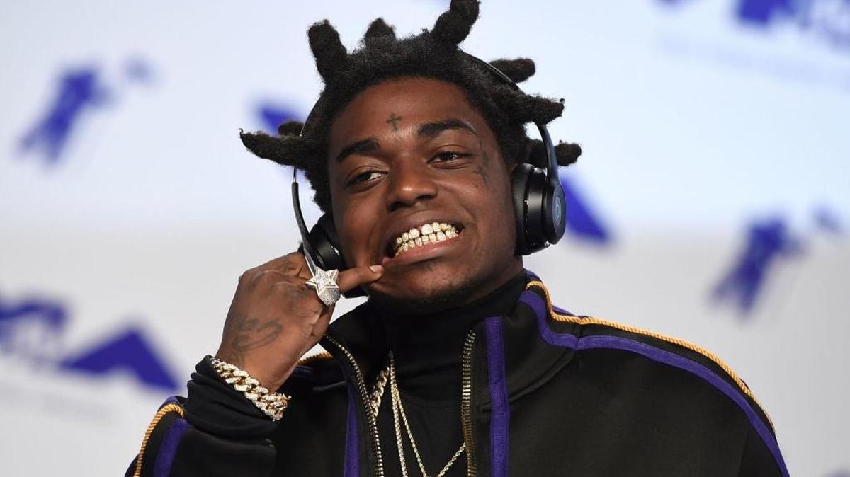 Kodak Black performing at the MTV VMAs.