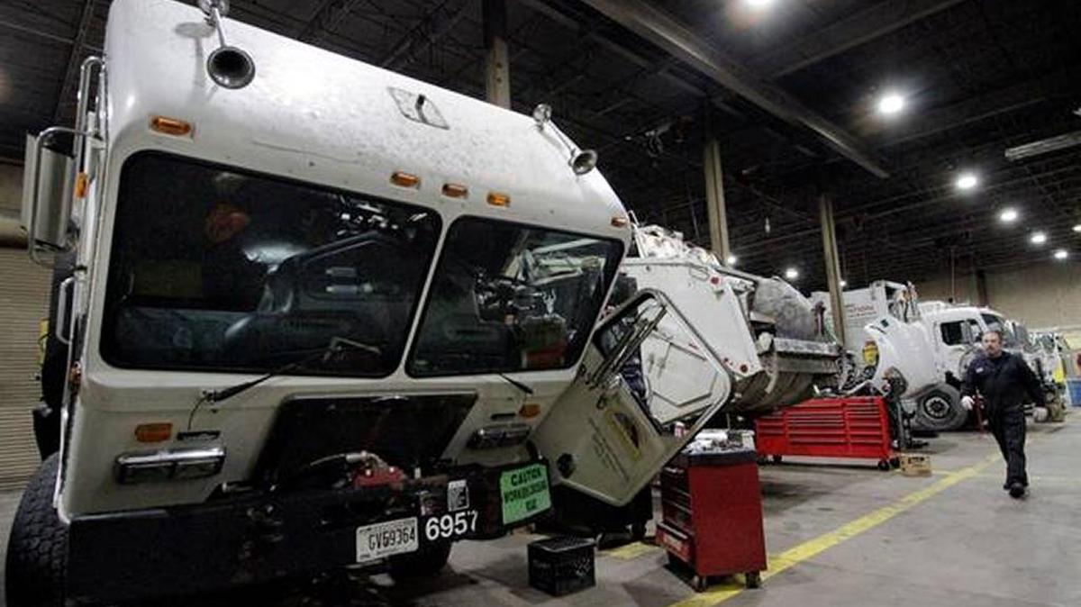 Maintenance and repair costs are rising because of the age of the city’s garbage truck fleet.