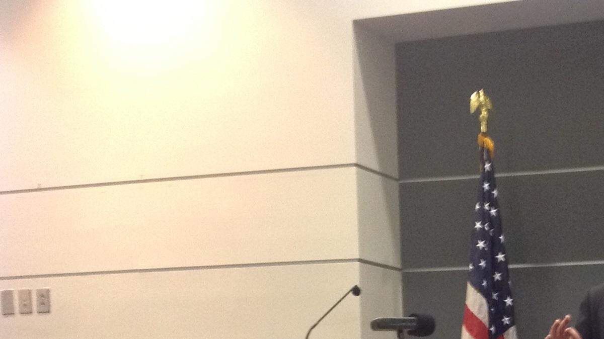 Daveed Gartenstein-Ross, a senior fellow at the Foundation for Defense Democracies and an adjunct professor in Georgetown University's security studies program, spoke on America's ISIS strategy. The event was held at the Blanchard Hall in the CSU Cunningham Center.
