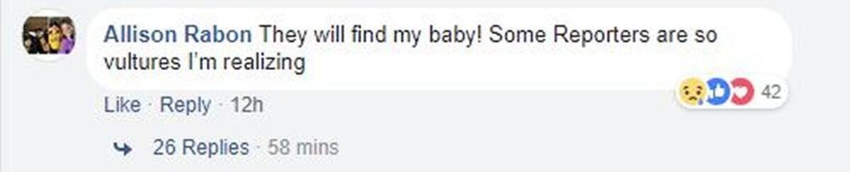 Allison Rabon commented on a thread in Columbus Concerned Citizens Tuesday night after WTVM reporter Sharifa Jackson was heard before a live broadcast making insensitive remarks about the drowning of Rabon’s 4-year-old son. Rabon’s husband also drowned in the incident. His body was recovered Sunday afternoon.