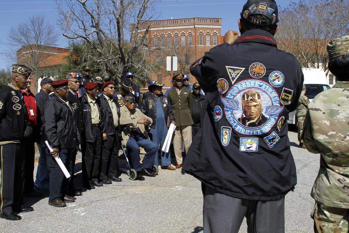 In honor of Black History Month, about 150 visitors toured five locations on Fort Benning that are considered to represent signficant history of African-American soldiers and airmen as part of the Special Ethnic Observance & Monument Ceremony. 02.19.16