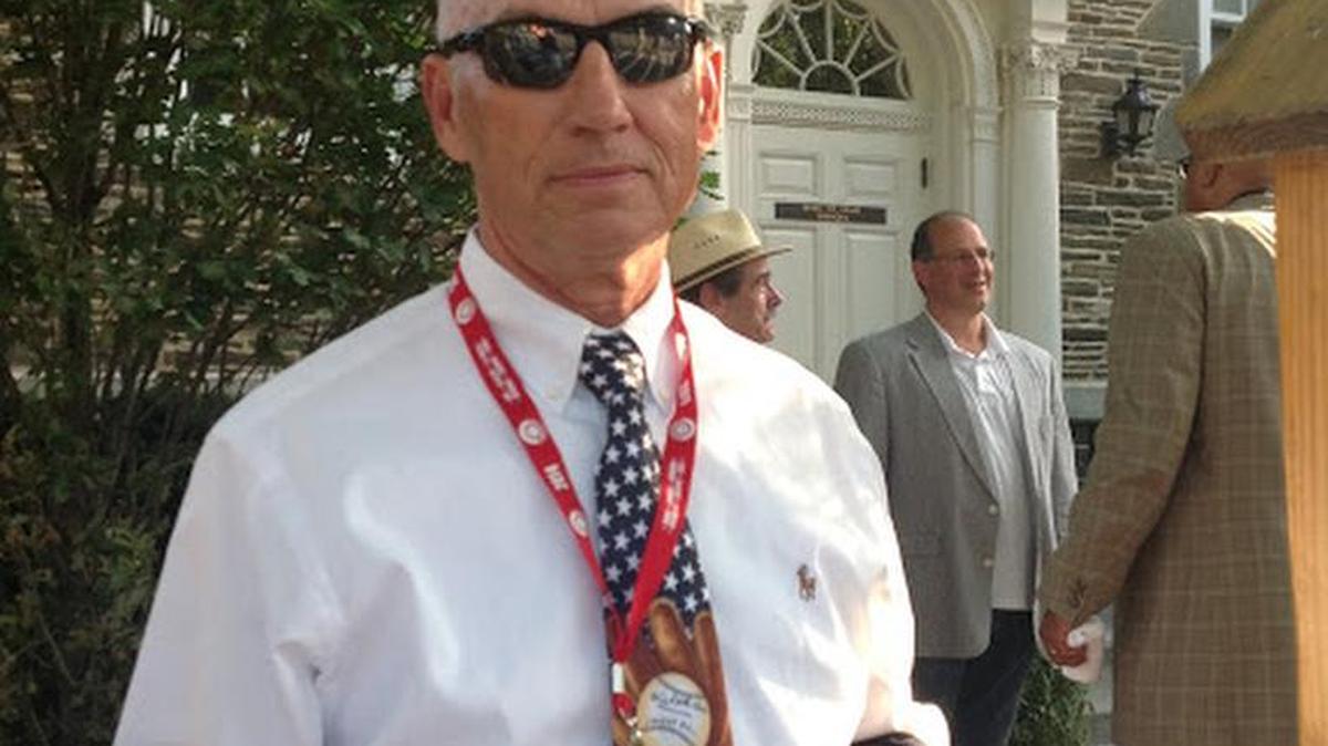 Coach Bobby Howard at the Baseball Hall of Fame induction of his former player Frank Howard in 2014.