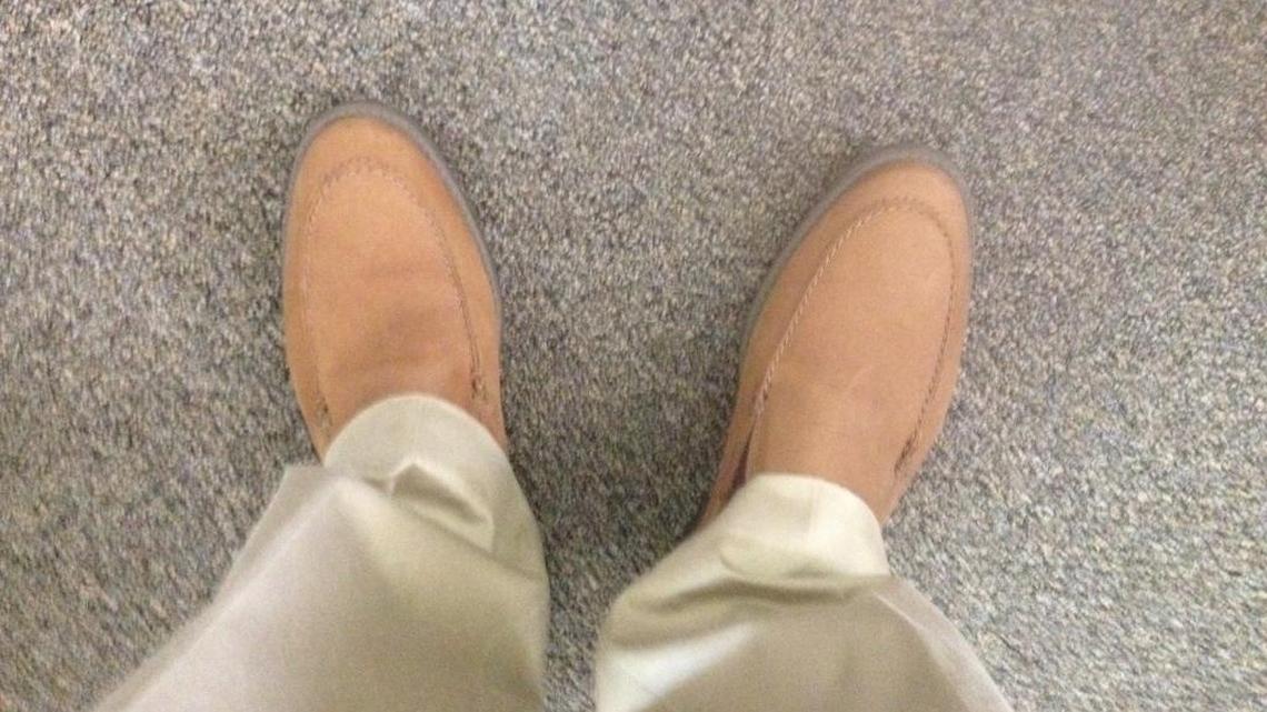 ‘Bet I know where you got those shoes’