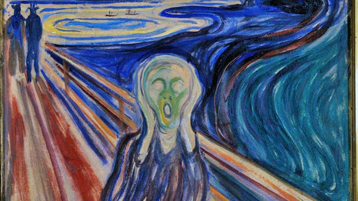 The famous painting “The Scream” by Edvard Munch.
