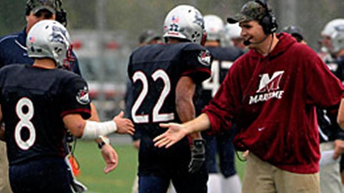 Clayton Kendrick-Holmes, head coach at Maritime College in the Bronx, N.Y., took a break from coaching in 2010-11 to serve in Afghanistan.