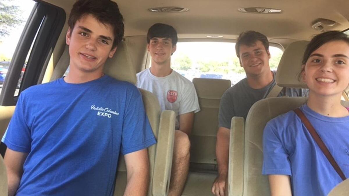 This is the moment I realized that maybe I don’t want my children — from left, Will, Joe, Robert and Cary Kendrick-Holmes — to leave home.