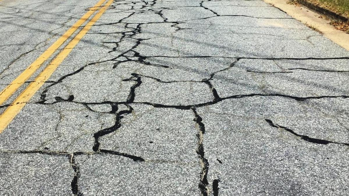 If roads are cracked but otherwise OK, the cracks are sealed to stave off further deterioration.