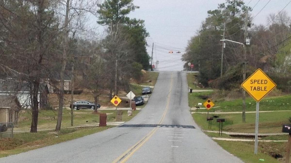 Speed tables like this one on Wilder Drive can cause speeders to go speed elsewhere.