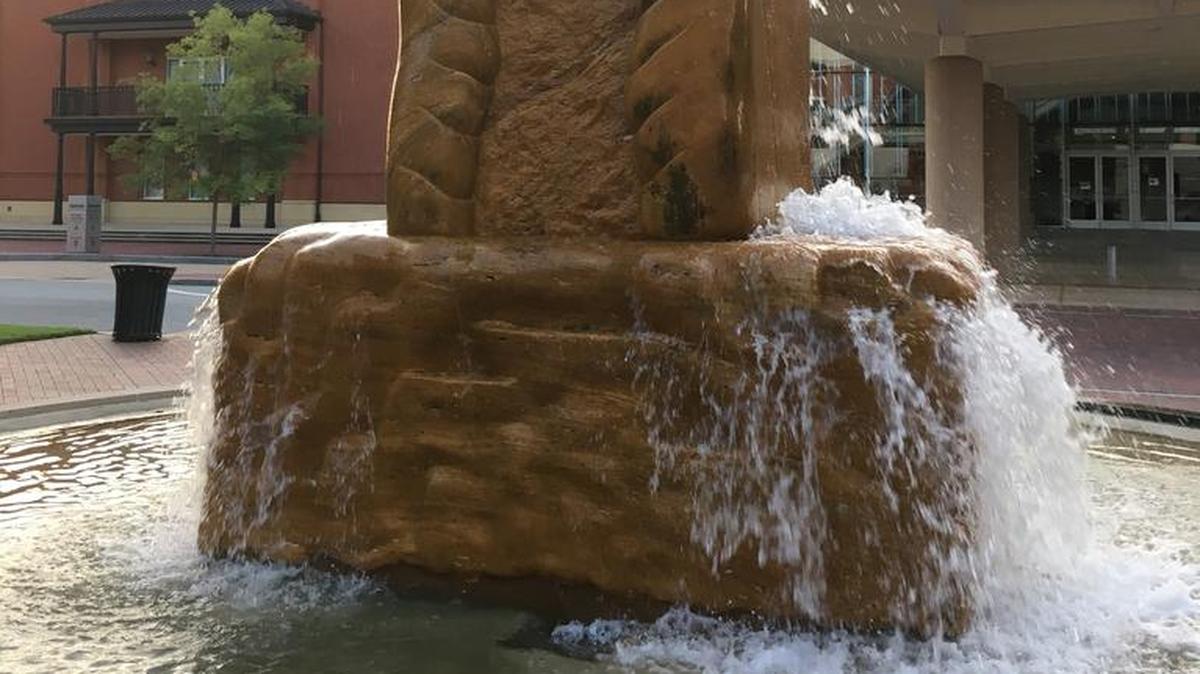 FILE -- The RiverCenter fountain.
