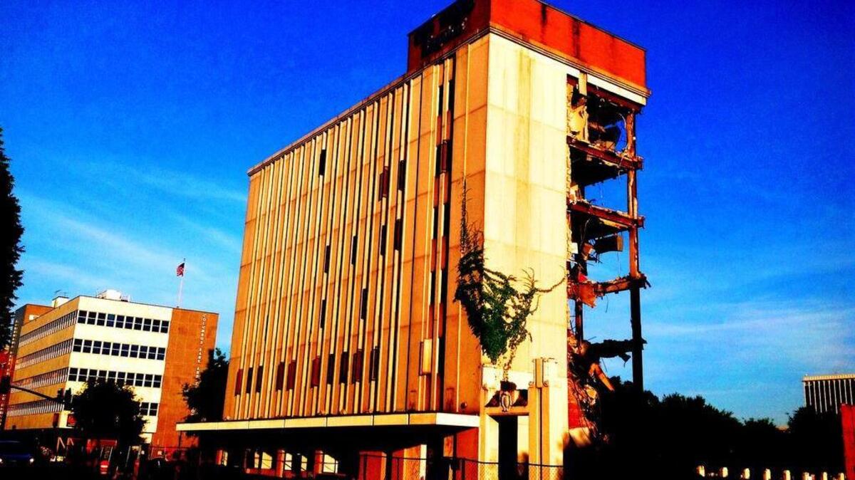 Many above-ground structures downtown would be ravaged by a nearby nuclear blast or zombie outbreak.