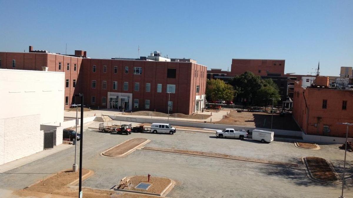 This 43-space parking lot on the Columbus State College of Education and Health Professions at the corner of Broadway and 12 th Street will be used by faculty and staff.