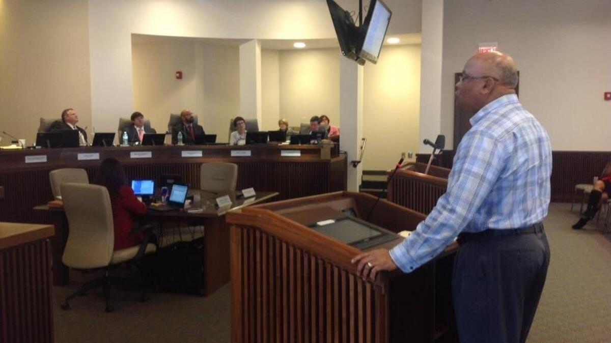Tollie Strode, of the CCG Accountability Forum, talks to Columbus Council about a new initiative called “Refocus Columbus,” which addresses the group’s concerns about finance and budgeting.
