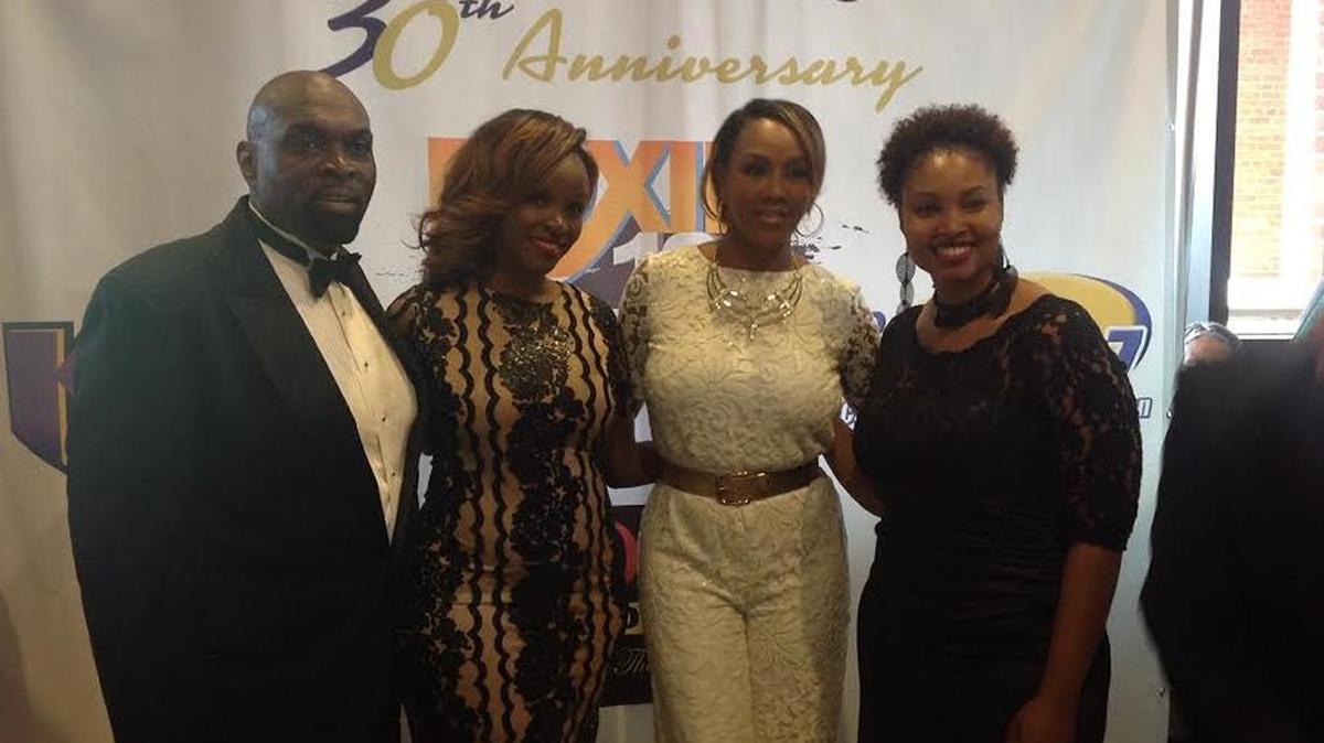Award-winning actress Vivica Fox, third from left, poses with singers Tony Parkman, Nikki Forman and Amanda Williams at the 14th Annual Women’s Empowerment Luncheon at the Columbus Convention and Trade Center.