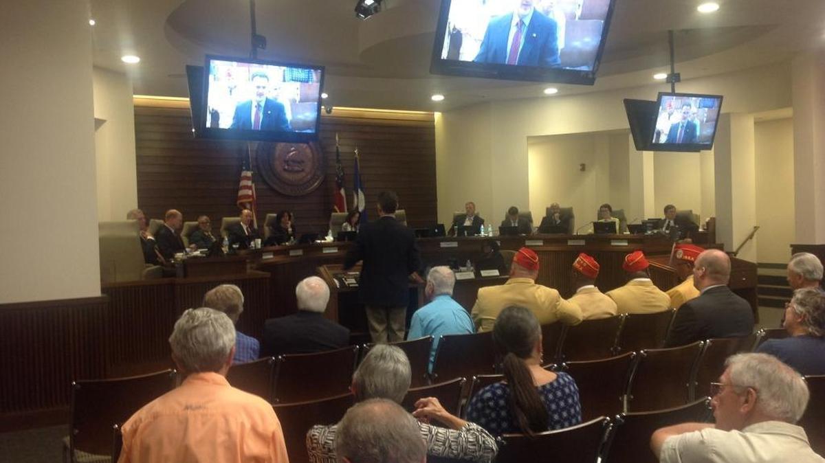 Muscogee County Assistant Chief Appraiser John Williams talks about property tax assessments at Columbus Council meeting.