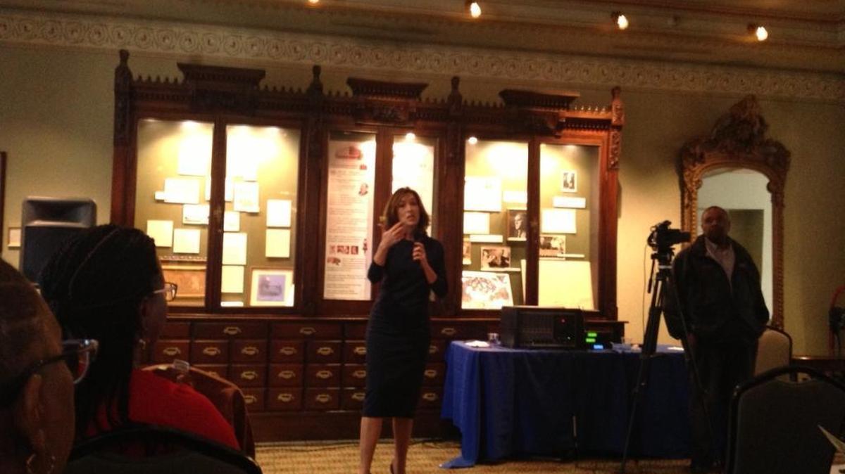 Columbus Mayor Teresa Tomlinson was at the Springer Opera House for her 29th “Let’s Talk With the Mayor” forum on March 22, 2018.