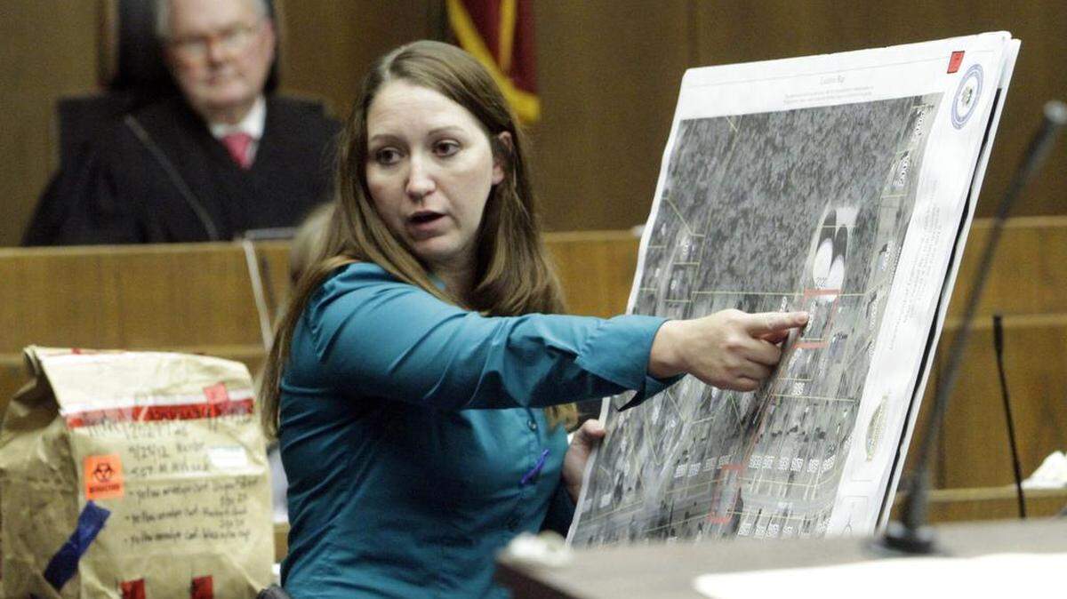 In this file photo, Columbus Police Det. Amanda Hogan testifies in court in 2015. Hogan was named Officer of the Month for November at the Columbus Police Department.