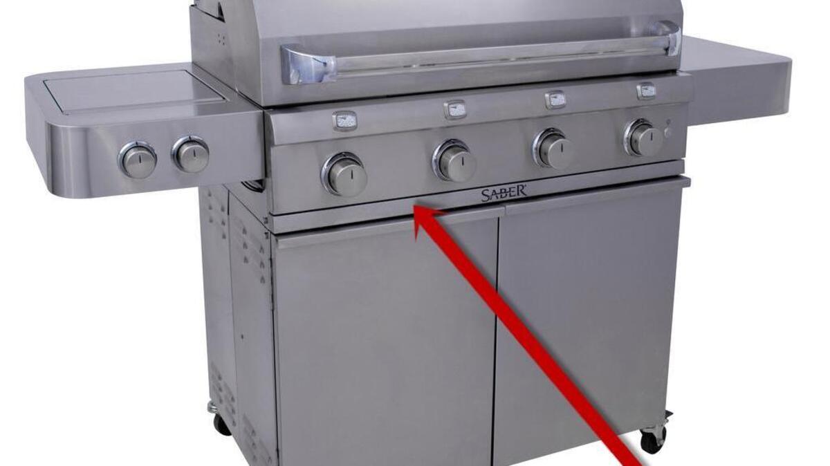 This photo shows an example of a SABER grill model affected by a recent recall. Saber Grills said some of its liquid propane regulators can allow gas to flow at a “higher pressure” than intended, placing users at risk for “fire and burn hazards.”