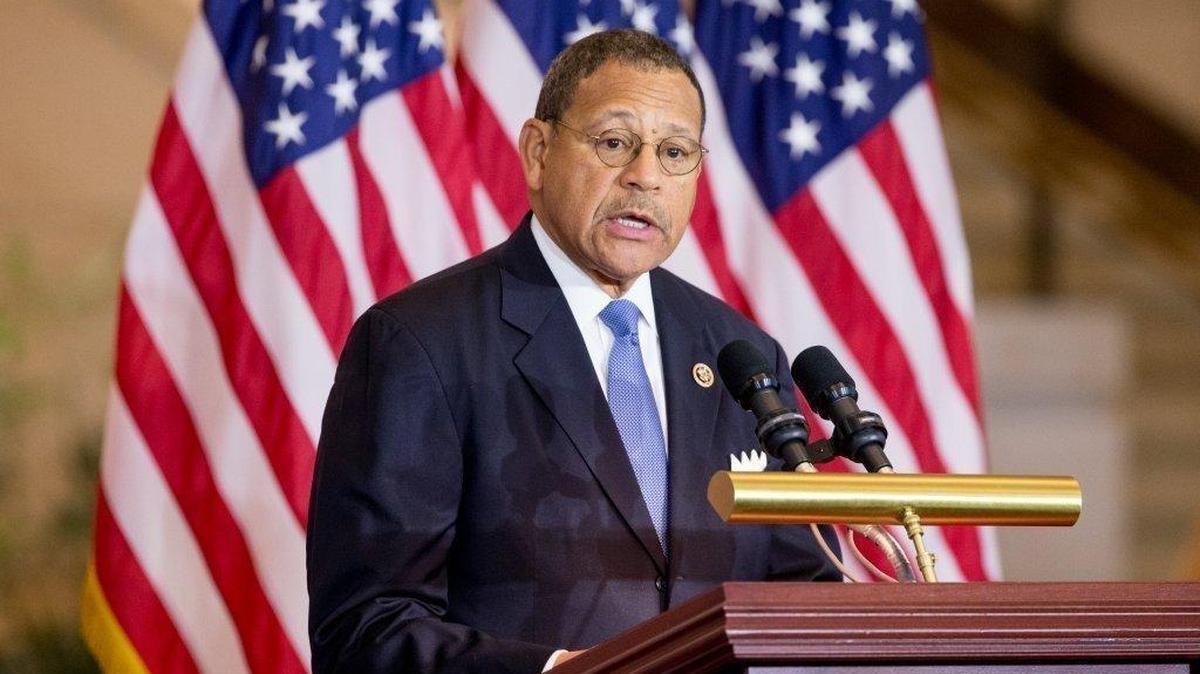 Rep. Sanford Bishop, D-Ga., speaks in Emancipation Hall on Capitol Hill in Washington in 2015.