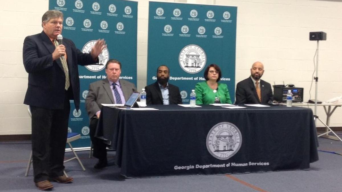 John Strickland, a fatherhood supervisor for Georgia Department of Human Services, was host of a fatherhood program at Canaan Baptist Church on March 17, 2018 in Columbus.