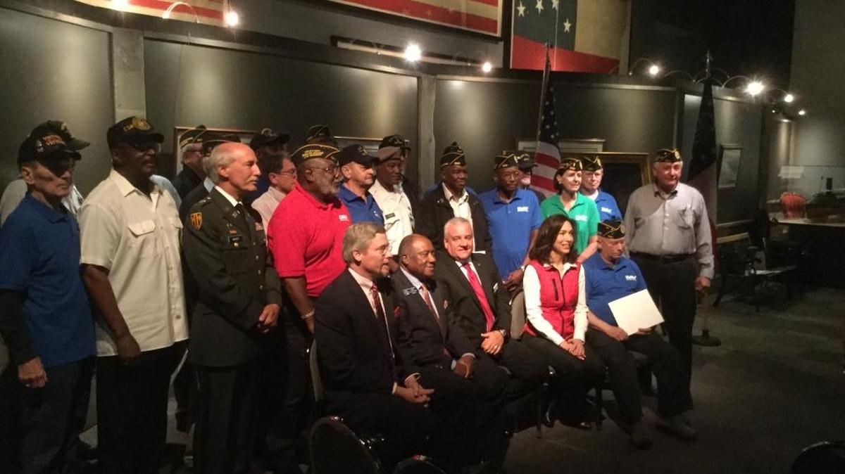 Members of the Disabled American Veterans Chapter 7 are recognized Saturday during a ceremony at the National Civil War Museum at Port Columbus.