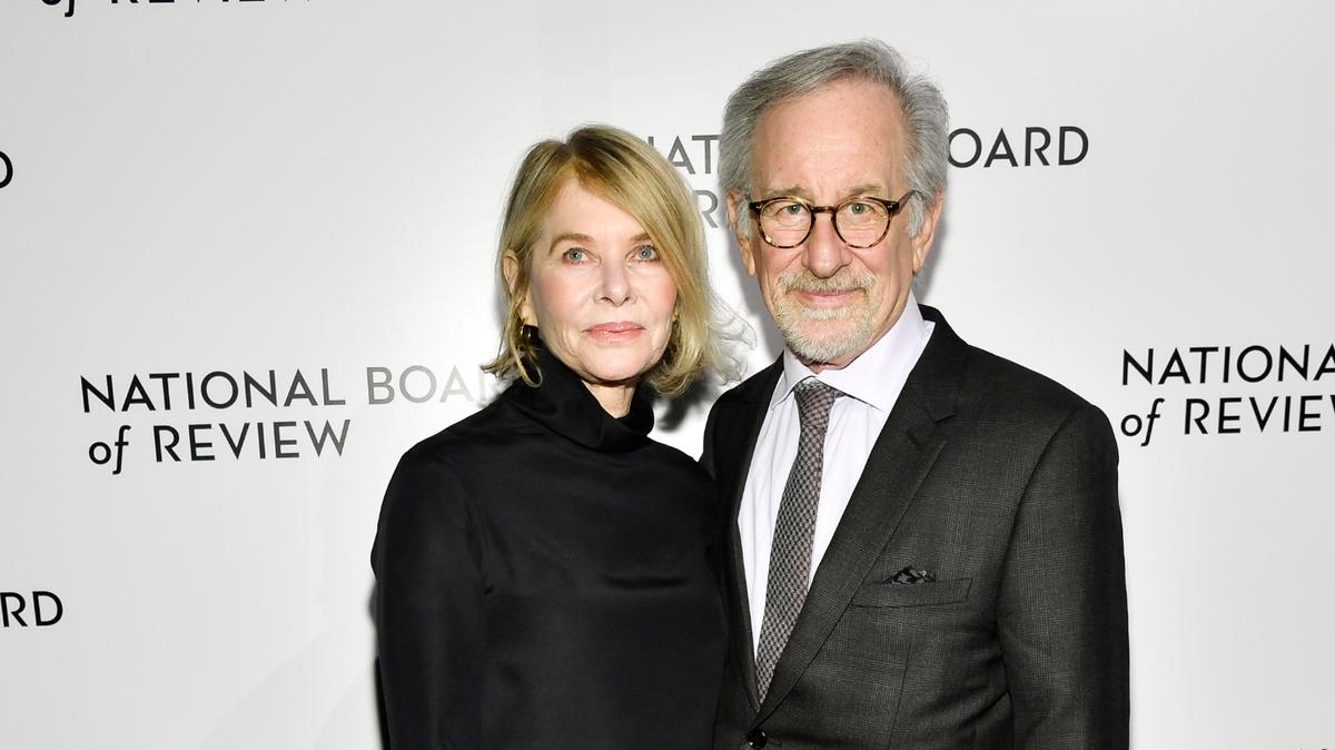 Best director honoree Steven Spielberg, right, and wife Kate Capshaw attend the National Board of Review Awards Gala on Jan. 8 in New York. Capshaw is among the artists who will participate in an artist talk at Columbus State.