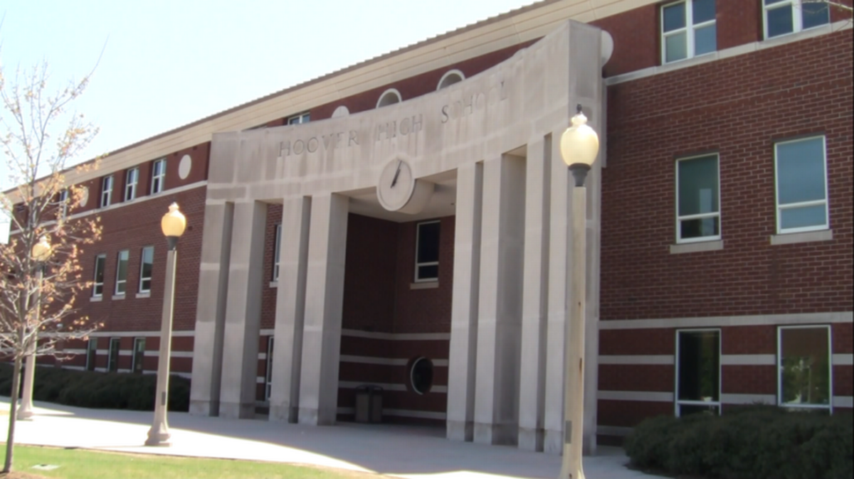 The outside of Hoover High School in Hoover, Alabama.