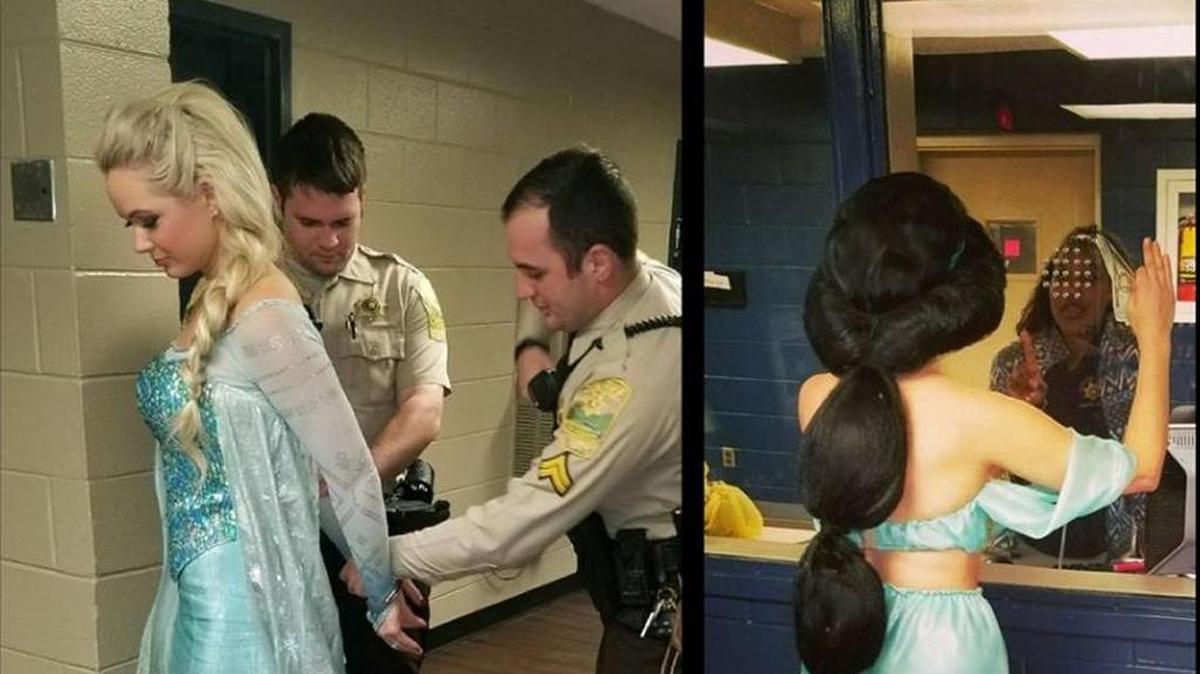Amid frigid weather, the Calhoun County, Alabama Sheriff’s Office shared a picture of them “arresting” Princess Elsa from the Disney movie “Frozen”