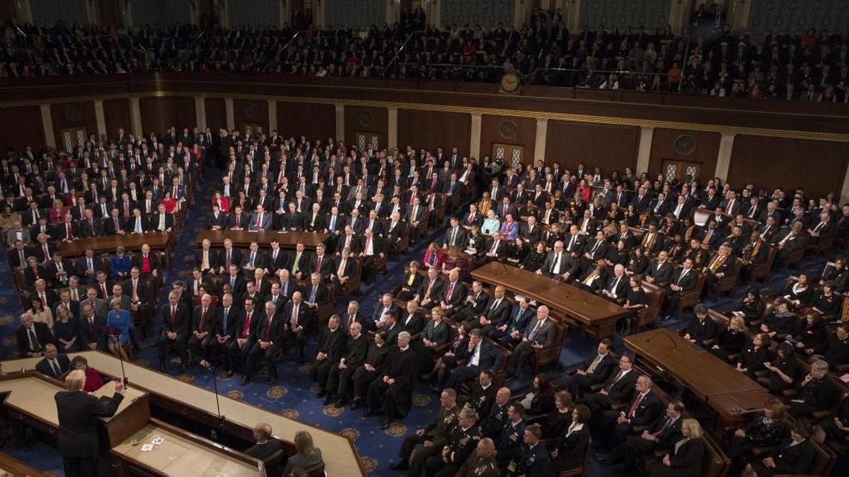 President Donald Trump delivers his State of the Union address in the House Chamber of the U.S. Capitol in Washington, Jan. 30, 2018.