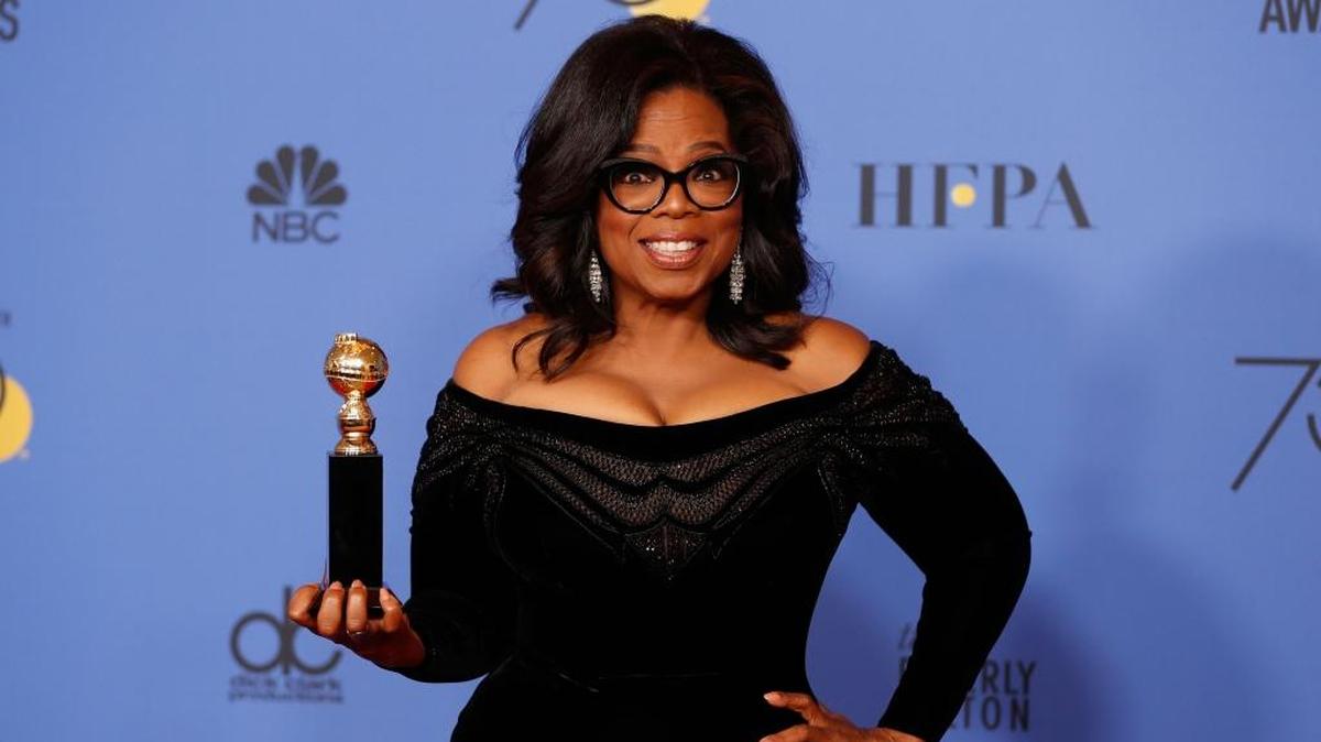Oprah Winfrey at the 75th Annual Golden Globes at the Beverly Hilton Hotel in Beverly Hills, Calif., on Sunday, Jan. 7, 2018. (Allen J. Schaben/Los Angeles Times/TNS)
