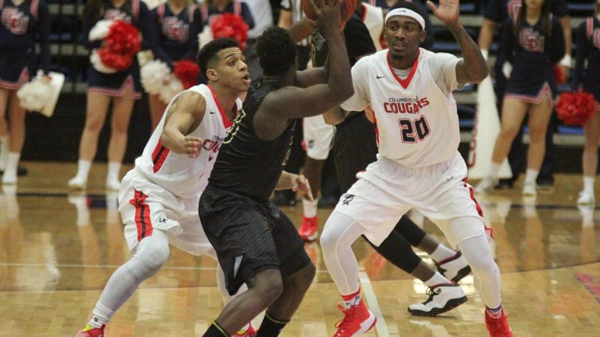 Columbus State’s John Lambert, left, and Marcus Dixon.