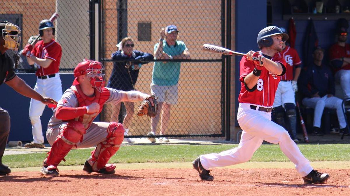 Columbus State outfielder Matt Nettles swings the bat.