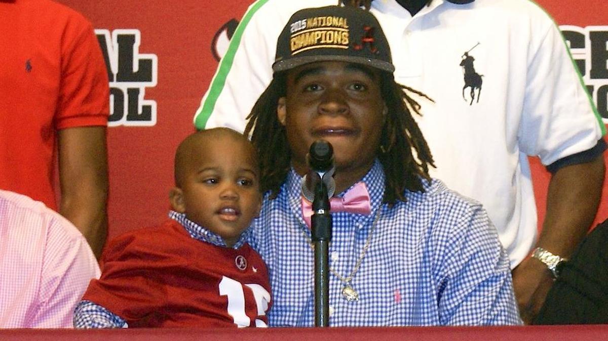 Central's Markail Benton verbally committed to Alabama on June 10, 2016 at his high school's auditorium.